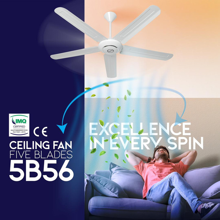 پنکه سقفی پنج پره فلامینگو مدل 5B56