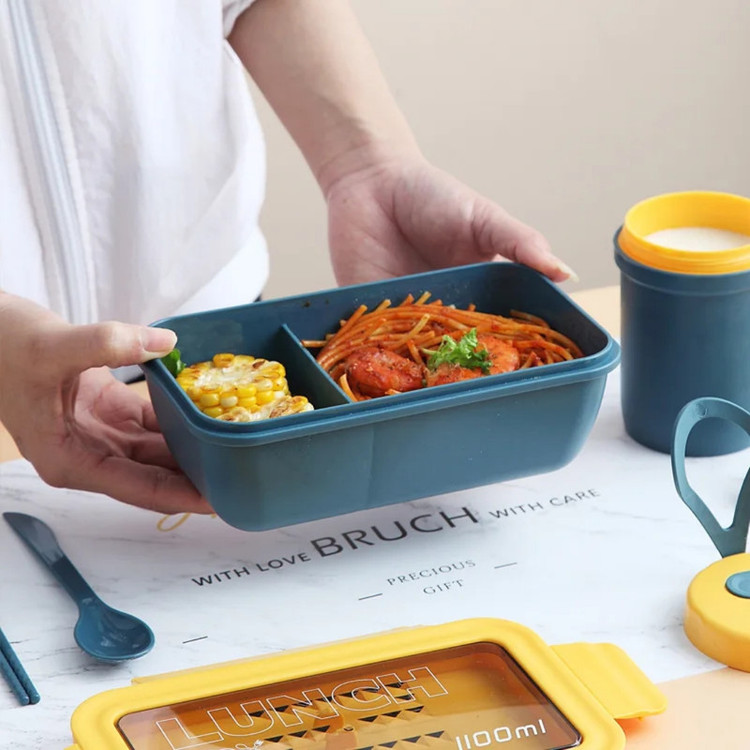 ظرف غذا مدل چنار کد 8 به همراه قاشق و چنگال