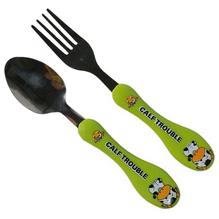 ست قاشق و چنگال کودک مدل چنار کد calftruble