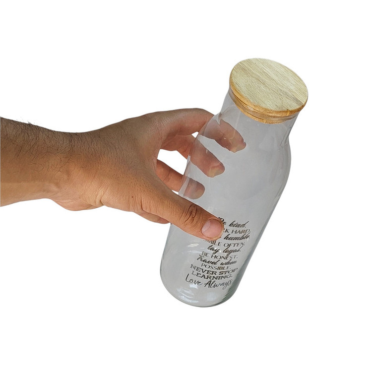 بطری آب مدل تکست گنجایش 1 لیتر