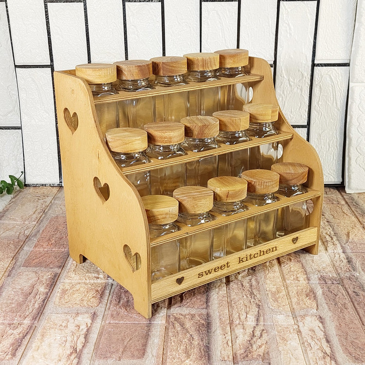 ست جا ادویه 15 پارچه مدل مکارتی کد SK15 به همراه استند