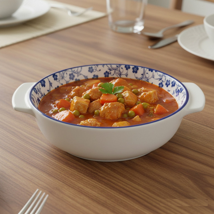 ظرف سرو دنی هوم مدل خورشت خوری طرح گل کد 534