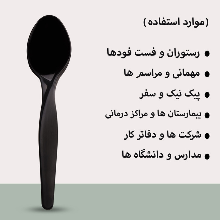 قاشق یکبار مصرف مدل knp-001 بسته 50 عددی