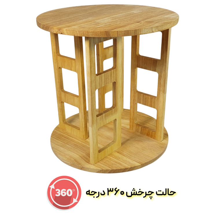 جای ادویه 12 پارچه مدل مکارتی کد 36012 به همراه استند گردان