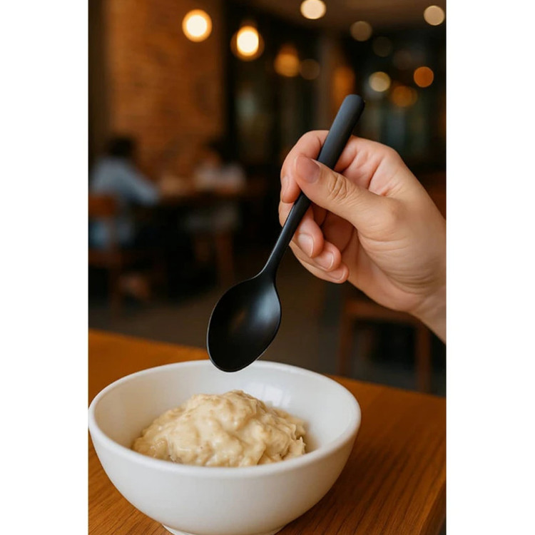 قاشق یکبار مصرف مدل چنار مجموعه ۶ عددی