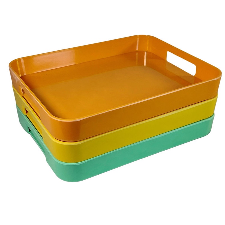 سینی ملامین دسته دار کد 912 سایز 26×33 سانتی متر