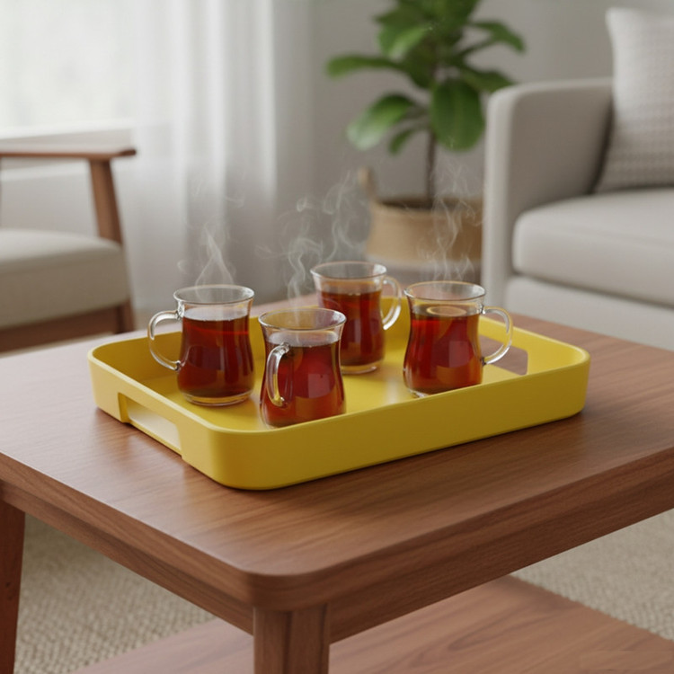 سینی ملامین دسته دار کد 912 سایز 26×33 سانتی متر