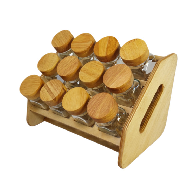 ست جا ادویه ۱۲ پارچه مدل مکارتی کد Mos12 به همراه استند