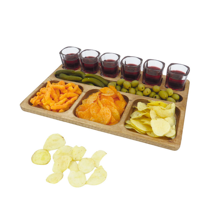 اردو خوری چوبی مستطیل به همراه شات خوری